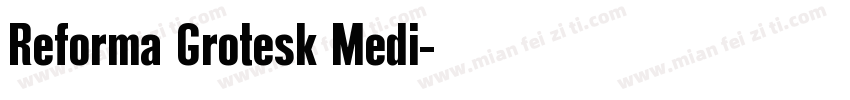 Reforma Grotesk Medi字体转换
